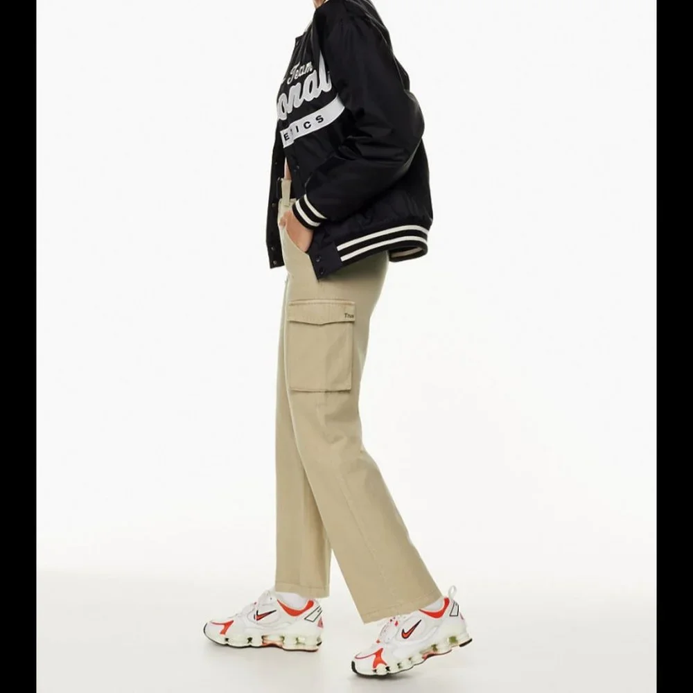 NWT TNA Aritzia Belted Cargo Pant Gd Humus Beige XS - Picture 3 of 13
